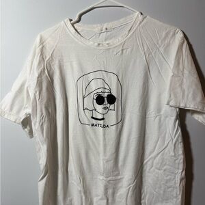 White Graphic T-Shirt with Matilda Design
